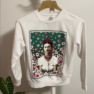 Frida Kahlo crewneck graphic sweatshirt, small.